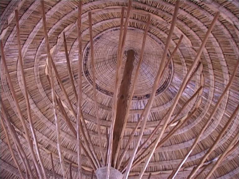Hand-woven tukul ceiling